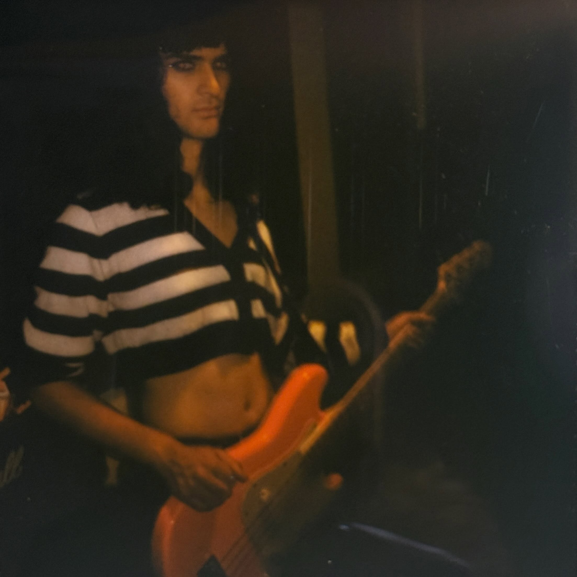 Amber playing bass