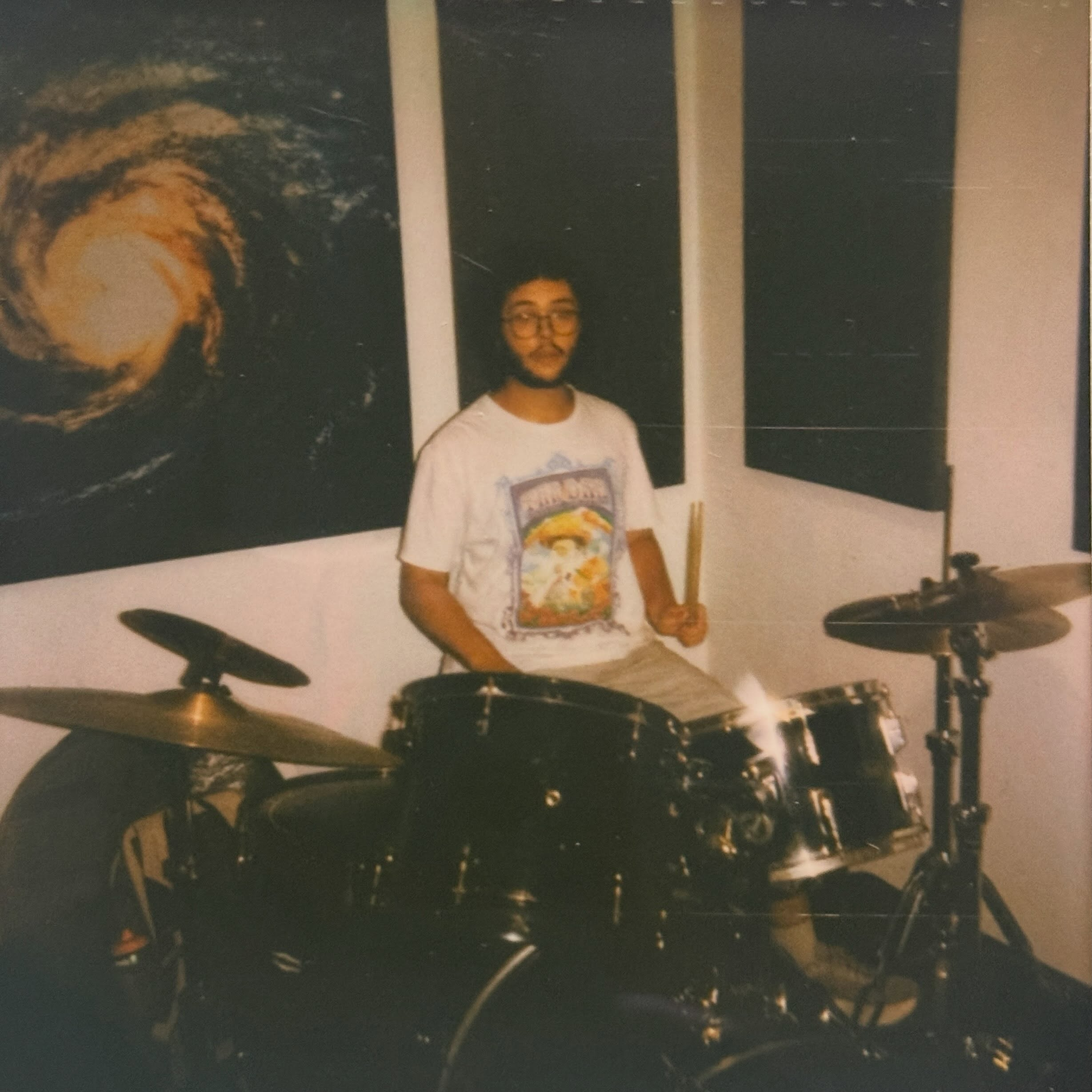 Zeke at the drum kit